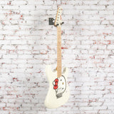 Squier by Fender x Hello Kitty - Stratocaster Electric Guitar - White - w/ Deluxe Hello Kitty Gigbag
