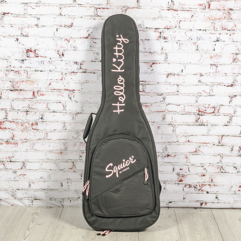 Squier by Fender x Hello Kitty - Stratocaster Electric Guitar - White - w/ Deluxe Hello Kitty Gigbag